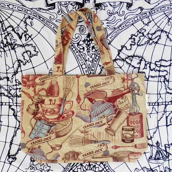 Rare Trader Joe's Canvas Bag with Kitchen Supplies - Picture 1 of 5